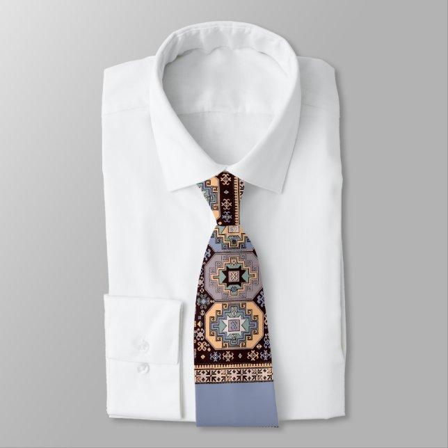 Armenian Artwork Neck Tie (Tied)