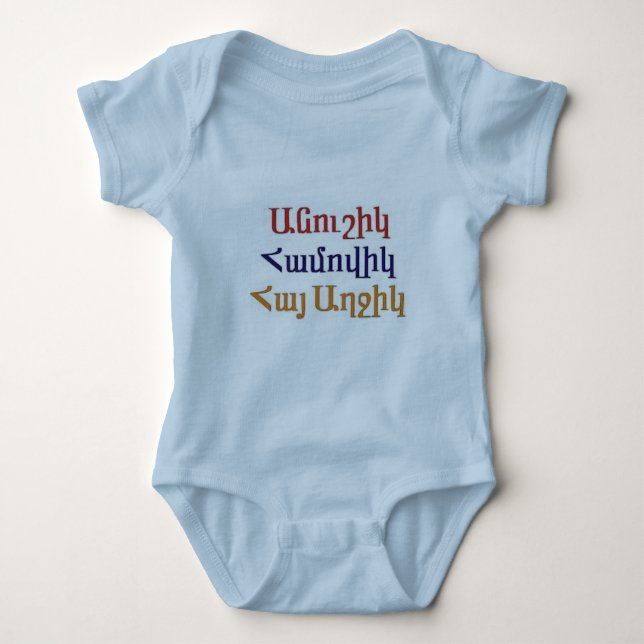 Armenian Beautiful Quote Baby Body Suit T-shirts (Front)