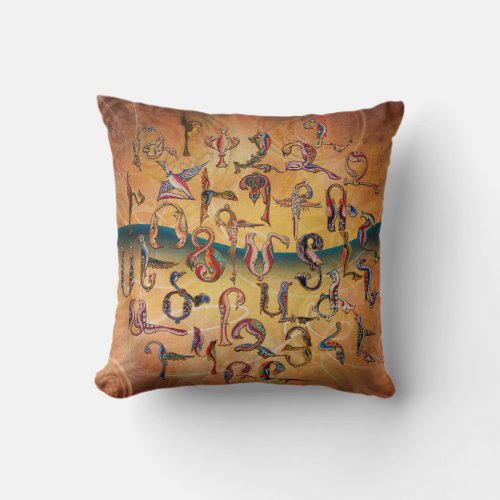 Armenian Birds Alphabet Pillow