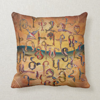 Armenian Birds Alphabet Pillow