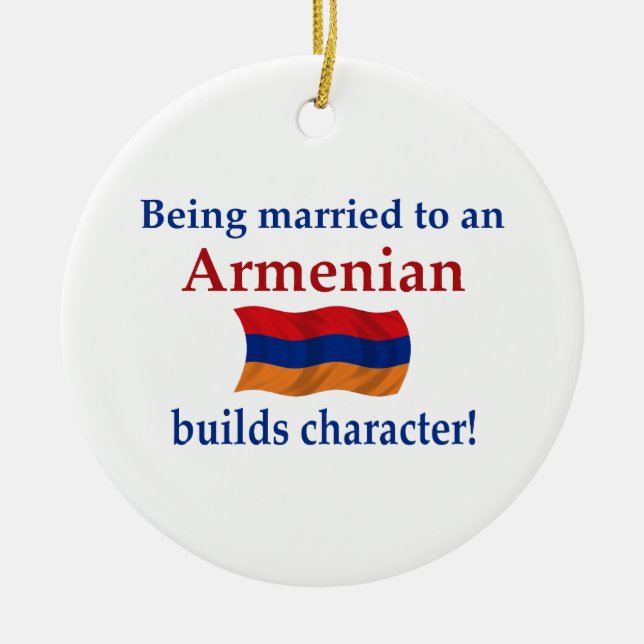 Armenian Builds Character Ceramic Ornament (Front)