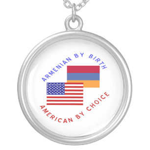 Armenian By Birth American By Choice Silver Plated Necklace