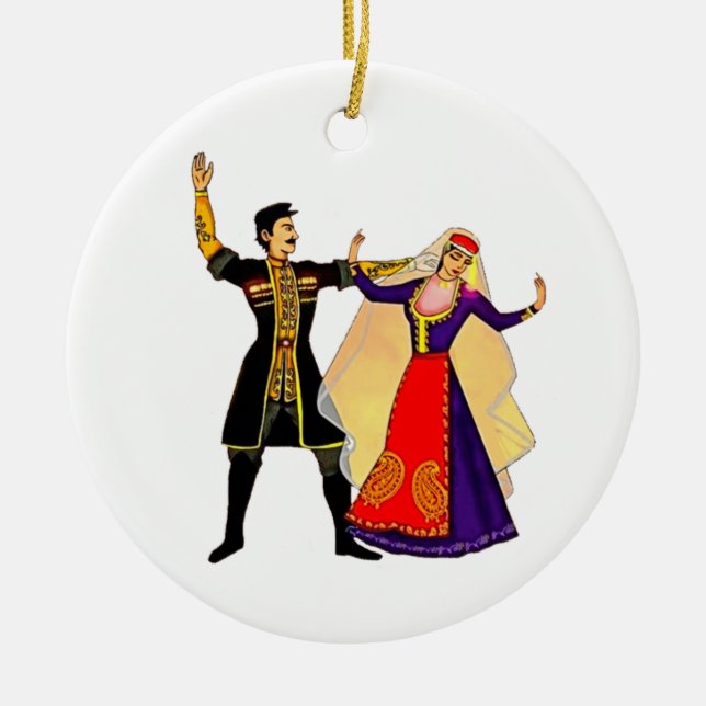 Armenian Ceramic Circle Ornament (Front)