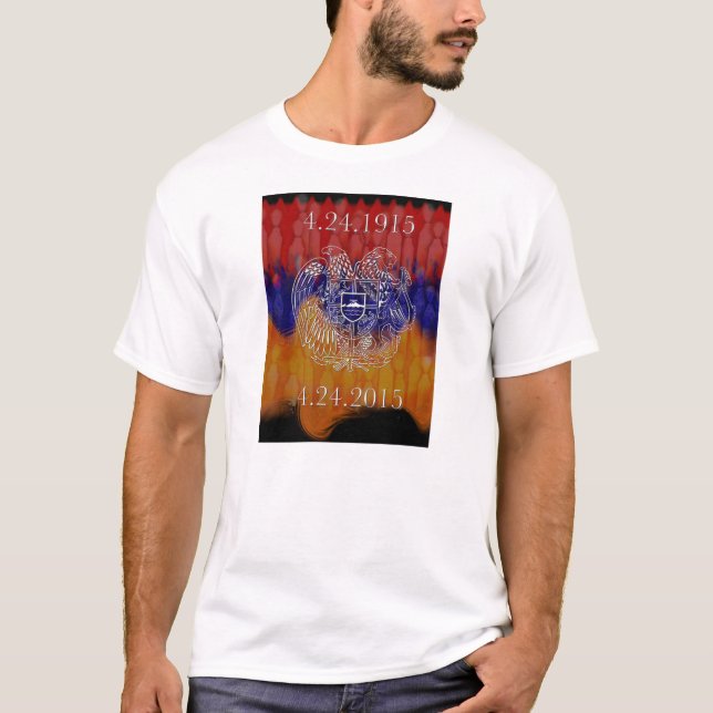 Armenian Coat of Arms 100 Years Stronger T-shirt (Front)