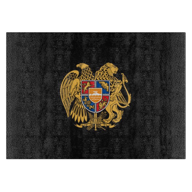 Armenian coat of arms cutting board (Front)
