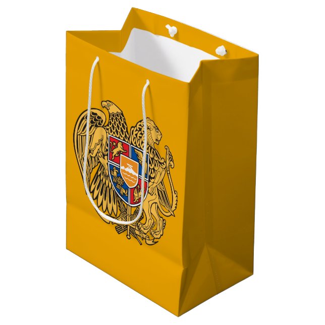 Armenian coat of arms medium gift bag (Front Angled)
