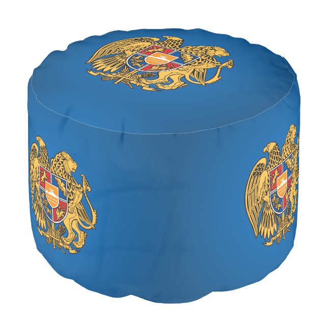 Armenian coat of arms pouf (Angled Front)