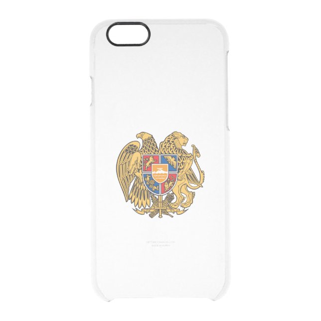 Armenian coat of arms uncommon iPhone case (Back)