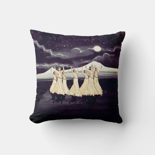 Armenian Dancers 2 Throw Pillow (Front)
