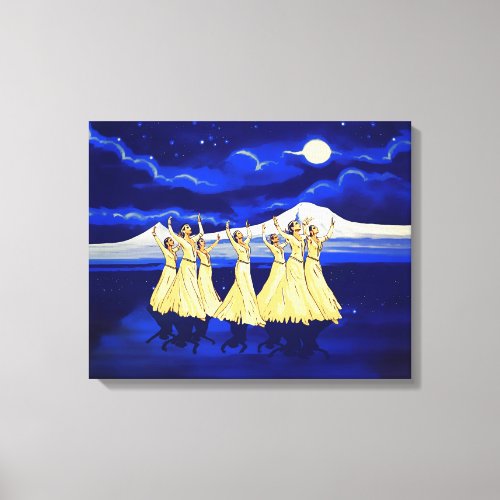 Armenian Dancers Stretched Canvas Print