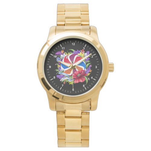 Armenian Eternity Unisex Gold Bracelet Watch