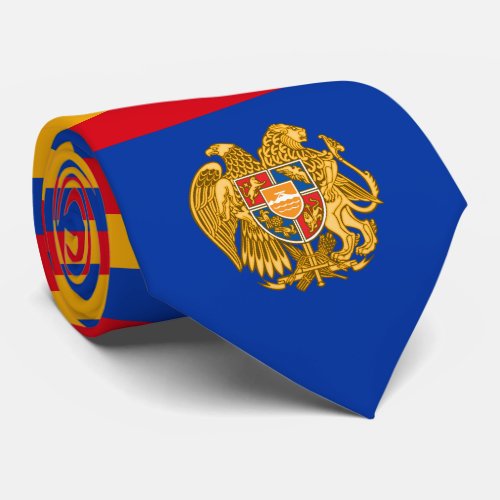 Armenian Flag and Coat of Arms Flag of Armenia Neck Tie