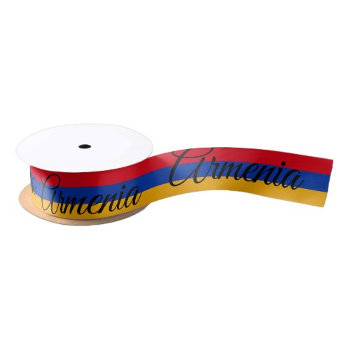 Armenian Flag  Armenia travel holiday  sports Satin Ribbon