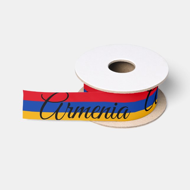 Armenian Flag & Armenia travel, holiday / sports Satin Ribbon (Spool)