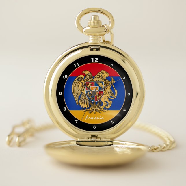 Armenian Flag & Armenia trendy fashion /design Poc Pocket Watch (Inside)
