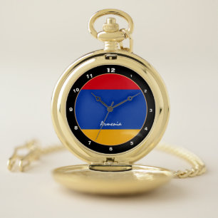 Armenian Flag & Armenia trendy fashion /design Pocket Watch