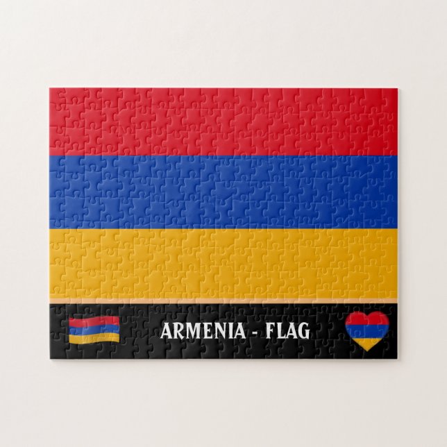 Armenian Flag & Armenian country / Armenia Jigsaw Puzzle (Horizontal)