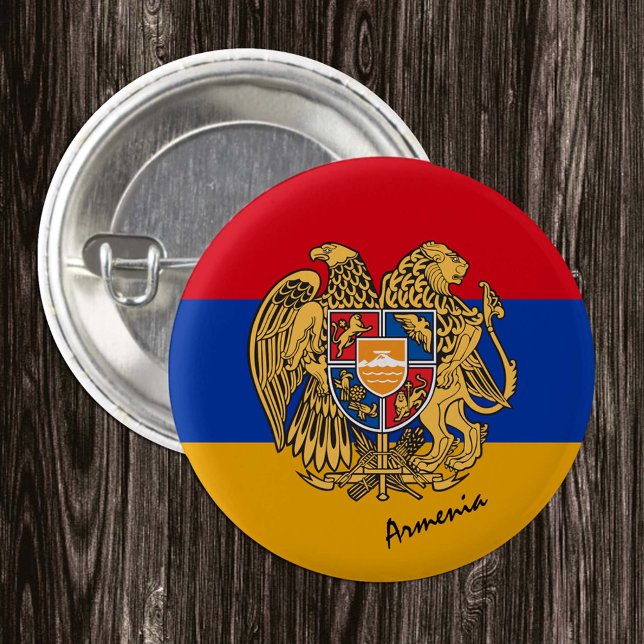 Armenian Flag button, patriotic Armenia Button (Creator Uploaded)