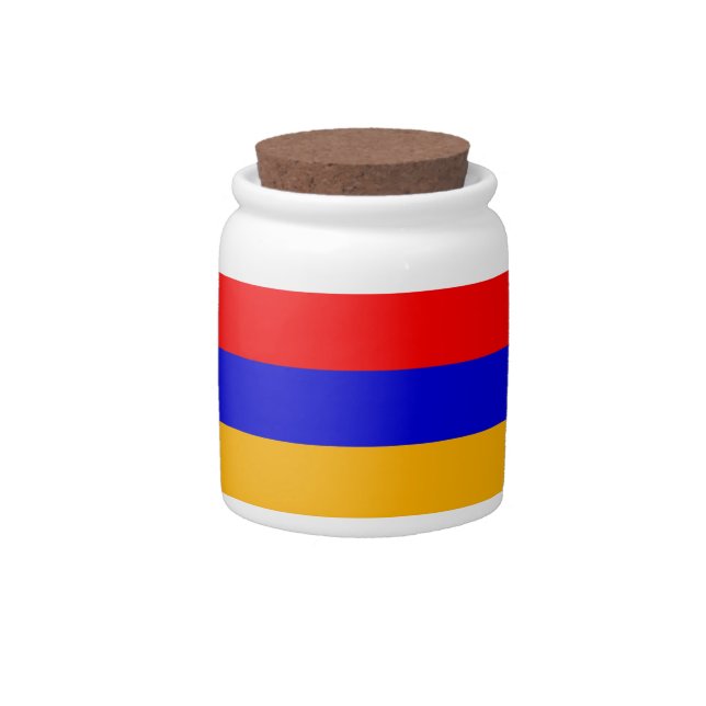 Armenian Flag Candy Jar (Front)