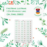 Armenian Flag Christmas Angel Return Address Label<br><div class="desc">Return address labels with an angel wearing the red, blue, and apricot Flag of Armenia. Green letters, for Christmas, surrounds the Armenian angel with places for a name, holiday, and year. You can change the text to whatever you wish. Fun Christmas snail mail decorating. Lovely addition to your holiday card...</div>