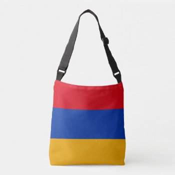 Armenian Flag Crossbody Bag by maxiharmony at Zazzle