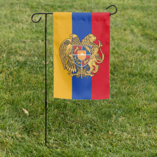 Armenian Flag, Emblem & Armenian country / Armenia Garden Flag