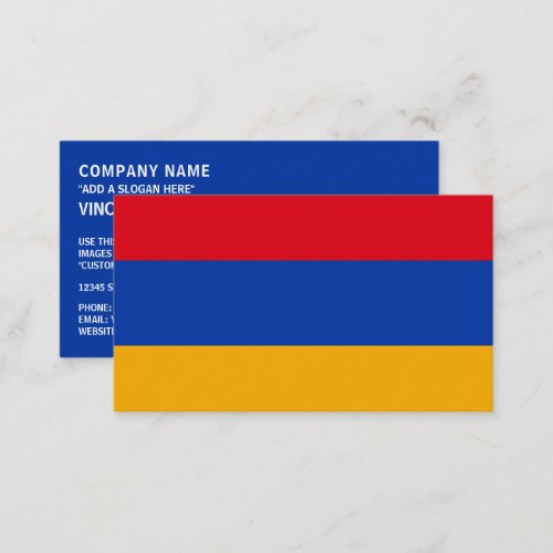 Armenian Flag Flag of Armenia Business Card