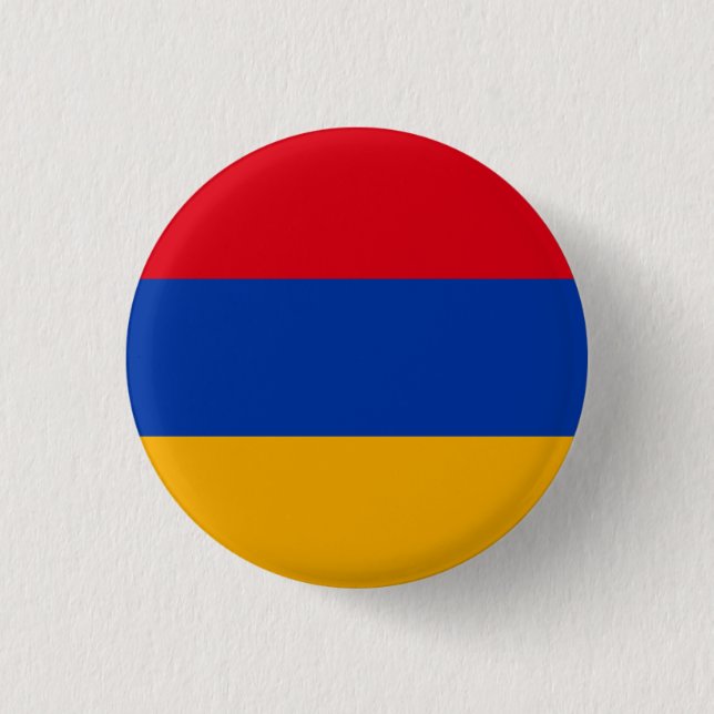 Armenian Flag, Flag of Armenia Button (Front)