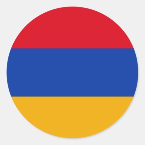 Armenian Flag Flag of Armenia Classic Round Sticker