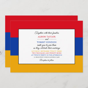 Armenian Flag, Flag of Armenia Wedding Invitation