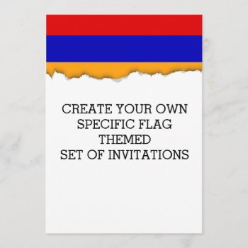 Armenian Flag Invitation by HappyPlanetShop at Zazzle