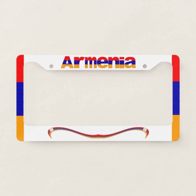 Armenian Flag License Plate Frame (Front)