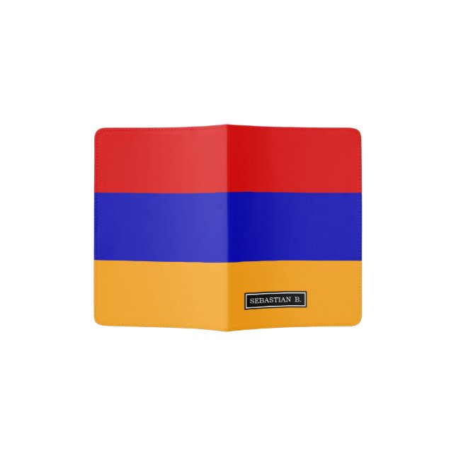 Armenian Flag Passport Holder (Opened)