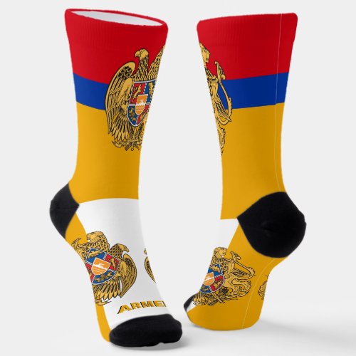 Armenian Flag Patriotic Sustainable Armenia Socks