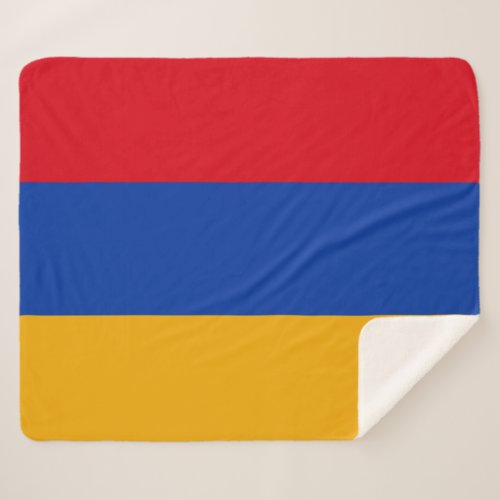 Armenian Flag Sherpa Blanket