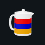 Armenian Flag Teapot<br><div class="desc">Elegant Teapot with Flag of Armenia. This product its customizable.</div>