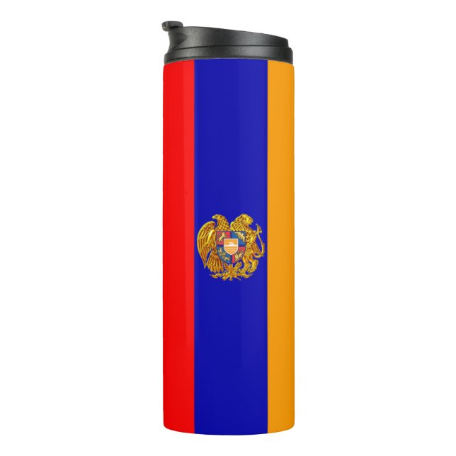 Armenian Flag Thermal Tumbler (Rotated Right)