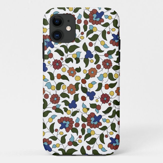 Armenian flower pattern - Blue & White Case-Mate iPhone Case (Back)