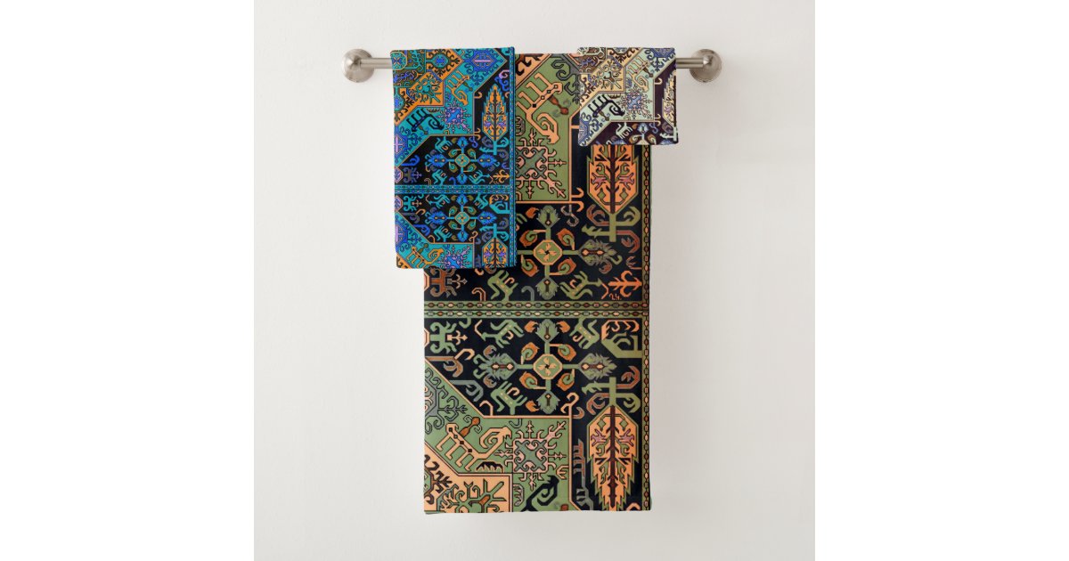Armenian folk Art Bath Towel Set | Zazzle
