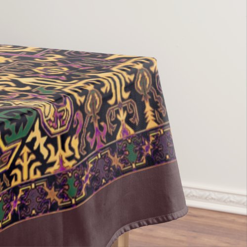 Armenian Folk Art Cotton Tablecloth 52x70 Tablecloth