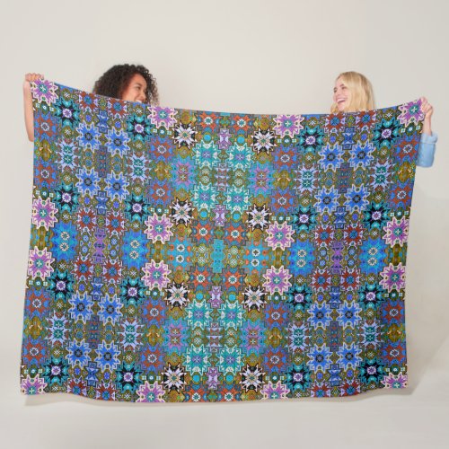 Armenian Folk Art Fleece Blanket