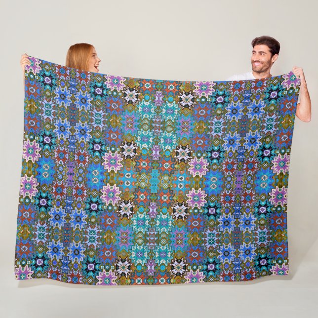 Armenian Folk Art Fleece Blanket (In Situ)