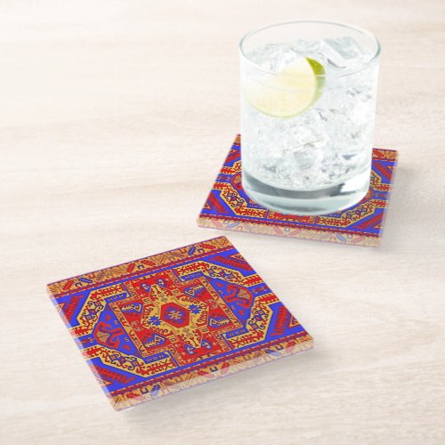 Armenian Folk Art Glass Coaster