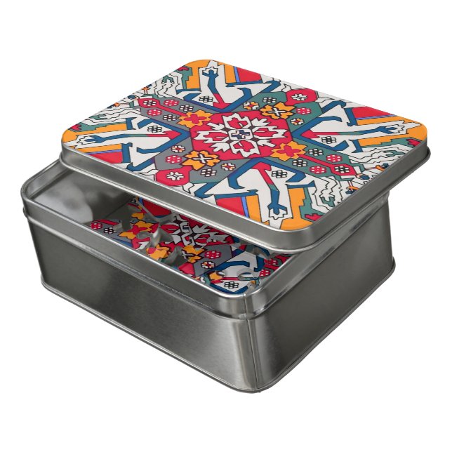 Armenian Folk Art Jigsaw Puzzle (Lid Open)