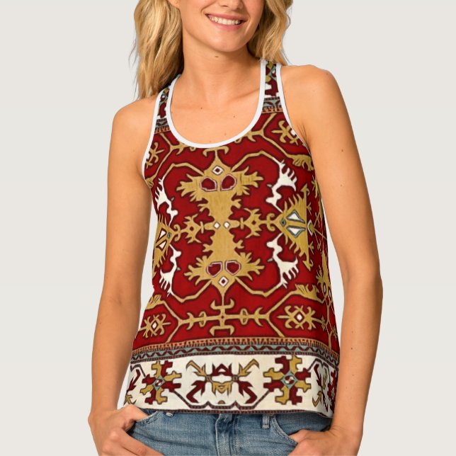 Armenian Folk Art Tank Top (Front)