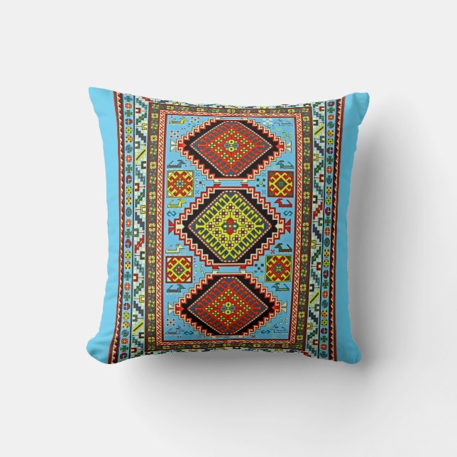 Armenian Folk Art Throw Pillow (Front)
