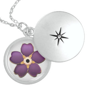 Armenian forget me not flower Sterling Silver Sterling Silver Necklace