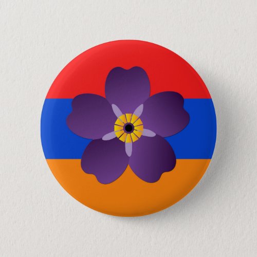 Armenian Genocide Centennial Emblem  Flag Button