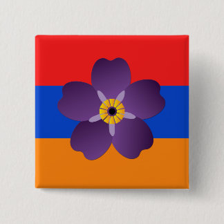 Armenian Genocide Centennial Emblem & Flag Button