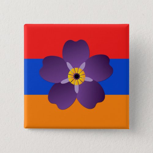 Armenian Genocide Centennial Emblem  Flag Button